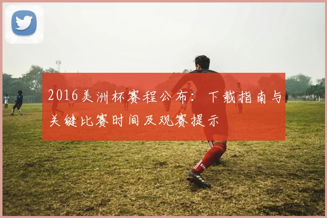 2016美洲杯赛程公布：下载指南与关键比赛时间及观赛提示