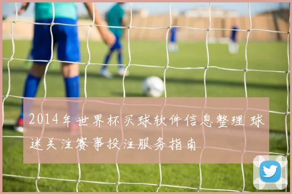 2014年世界杯买球软件信息整理 球迷关注赛事投注服务指南